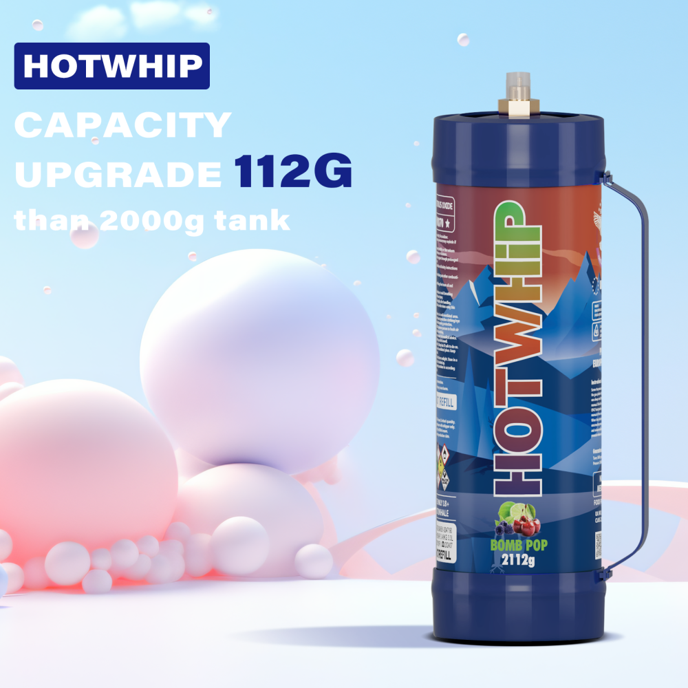2112g Nitrous Oxide Tank Bomb-pop Flavor 3.3L Food Grade Whipped Cream Charger Cylinder