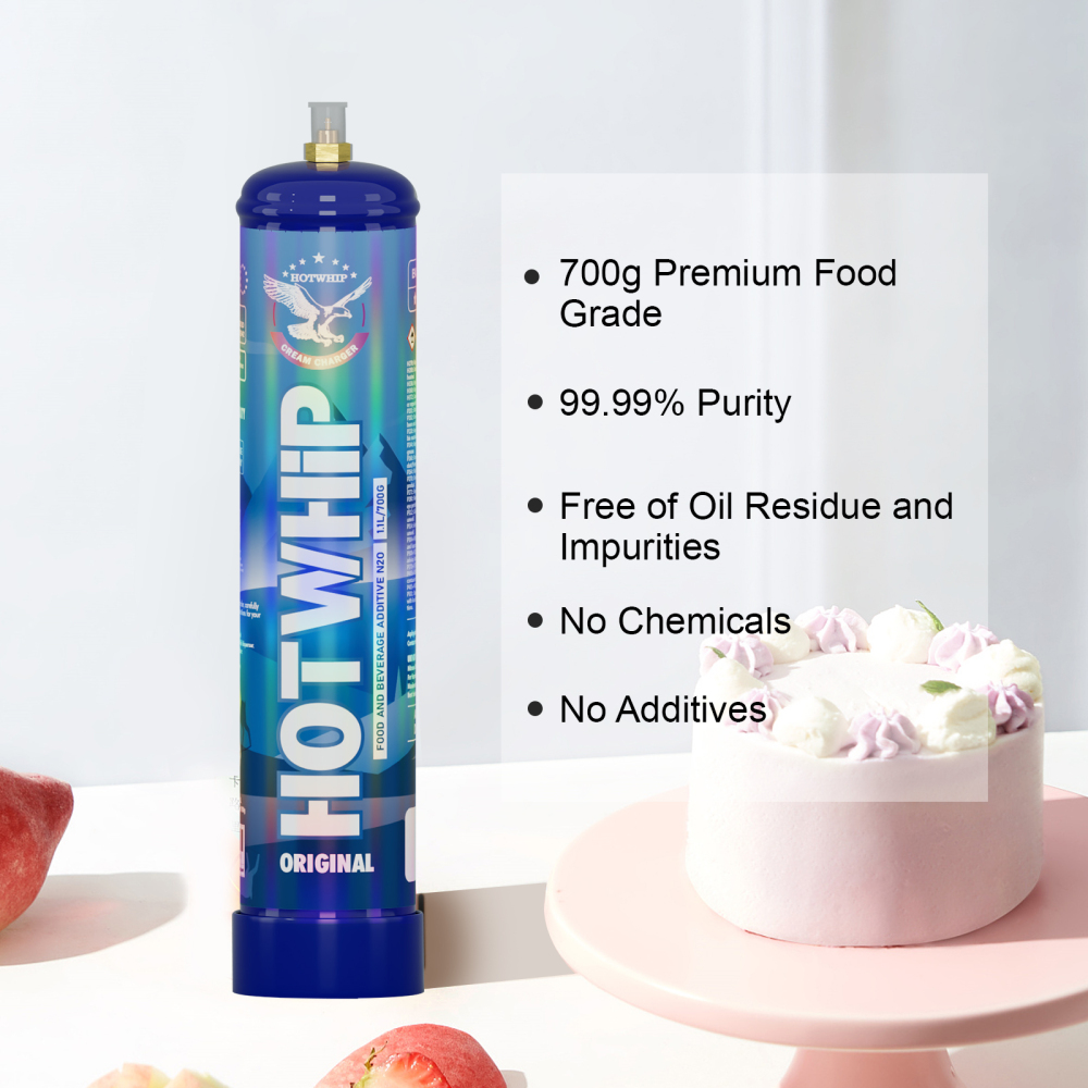 Whipped Cream Charger 1.1L/700g Food Grade Tanks Unflavored, Original Flavor Nitrous Oxide Tanks