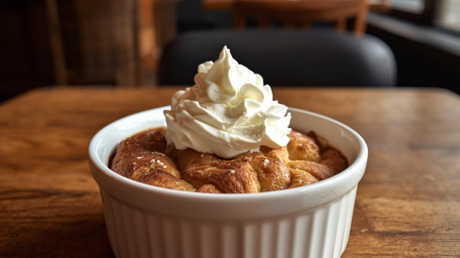 Bread Pudding with Cream Sauce