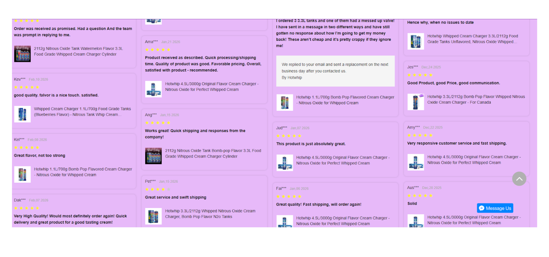 hotwhip product reviews