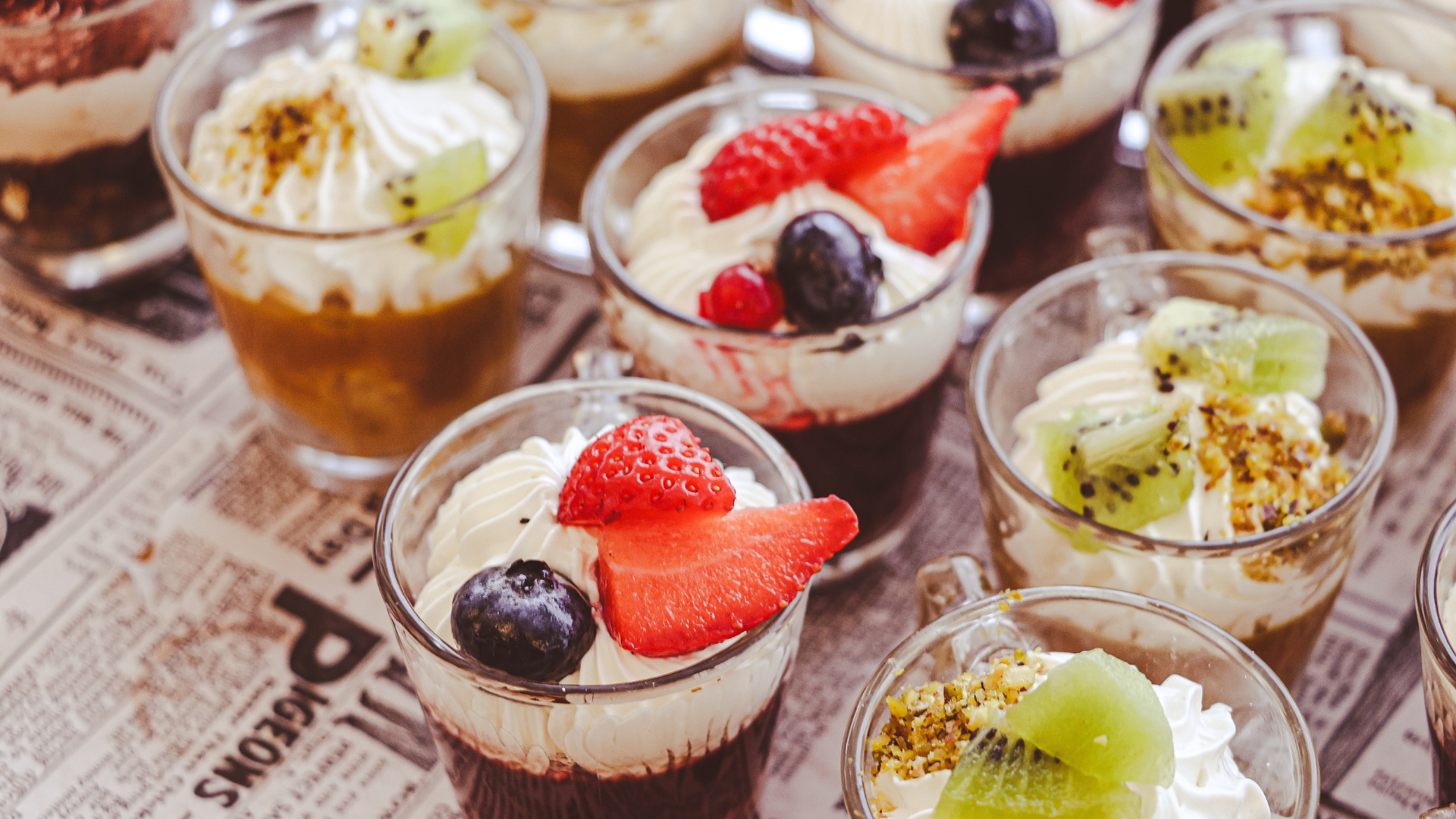 Cream charger in making dessert