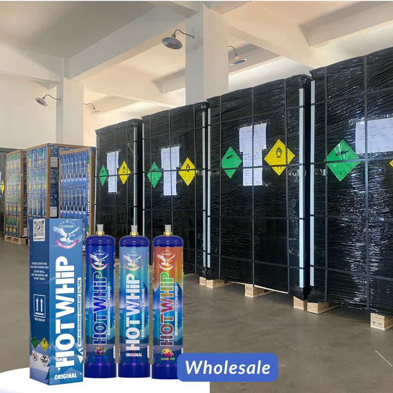 Wholesale Hotwhip 1.1L whip cream chargers tank, 700g Whipped Cream Charger Cylinder