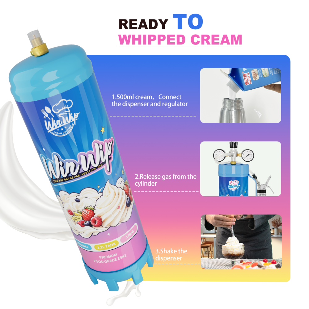 Winwip 2.2L Whipped Cream Charger
