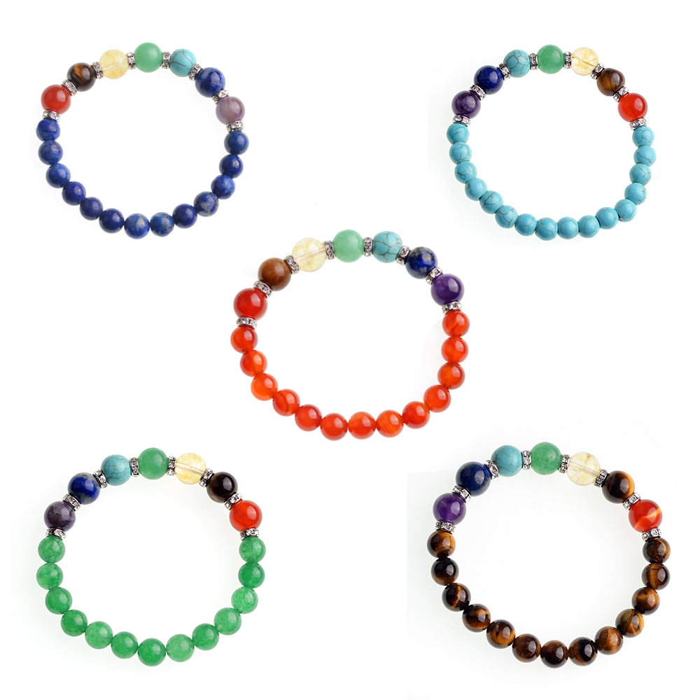 7 Chakra Stone 8MM Bracelet SB1366
