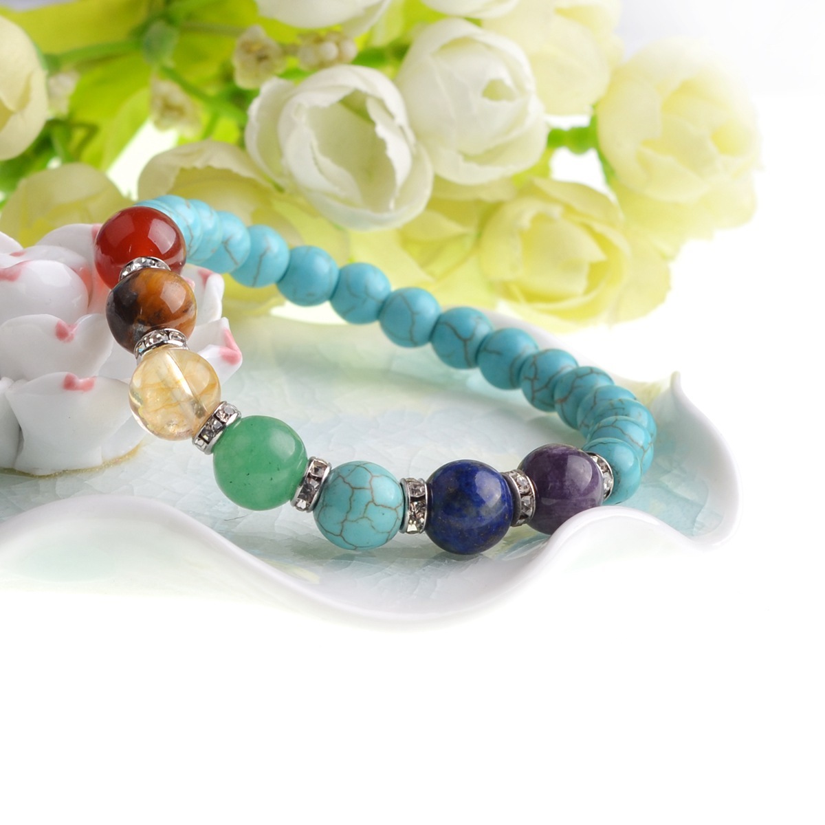 7 Chakra Stone 8MM Bracelet SB1366