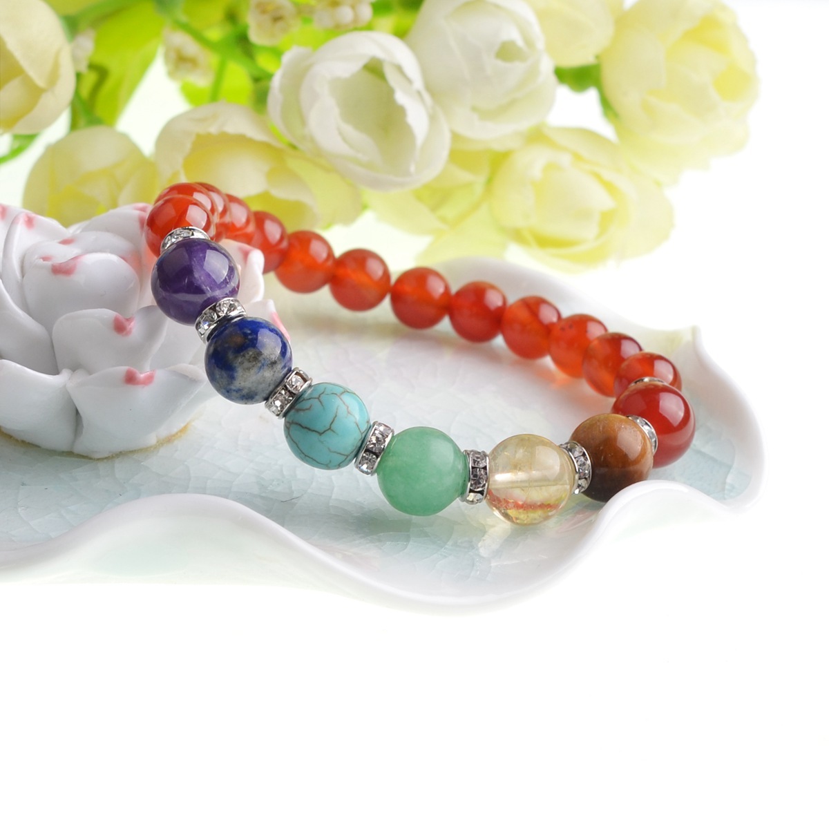 7 Chakra Stone 8MM Bracelet SB1366