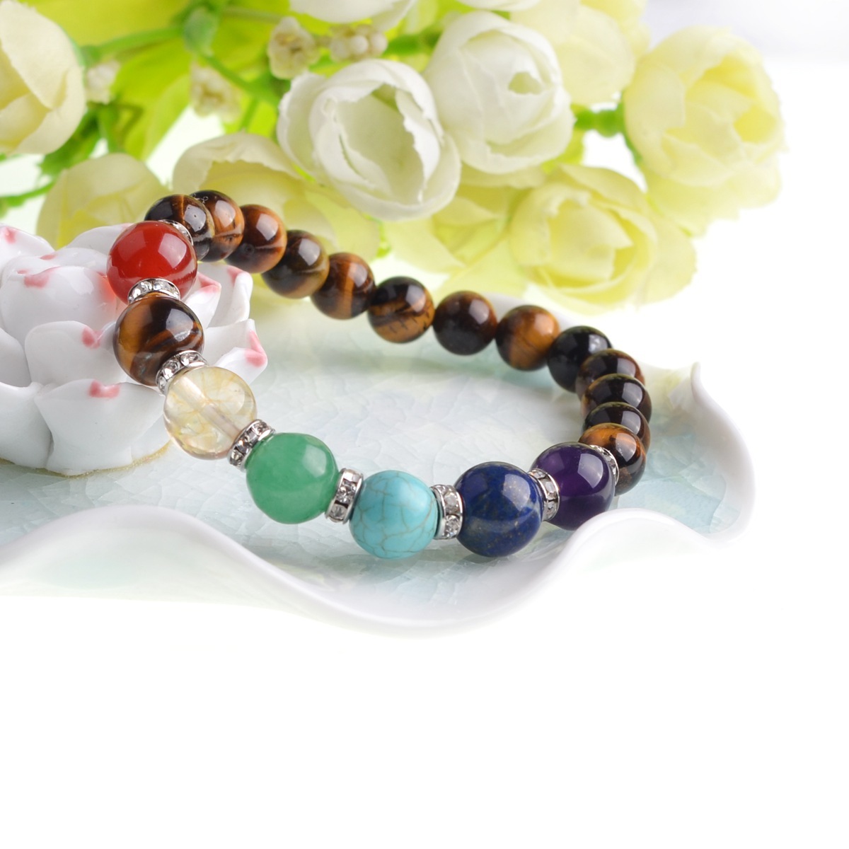 7 Chakra Stone 8MM Bracelet SB1366