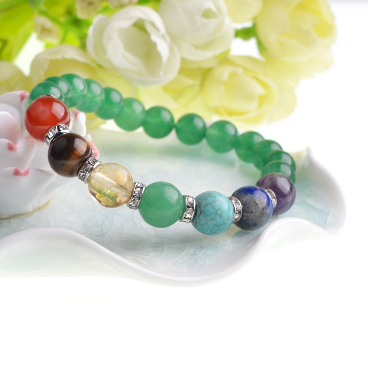 7 Chakra Stone 8MM Bracelet SB1366