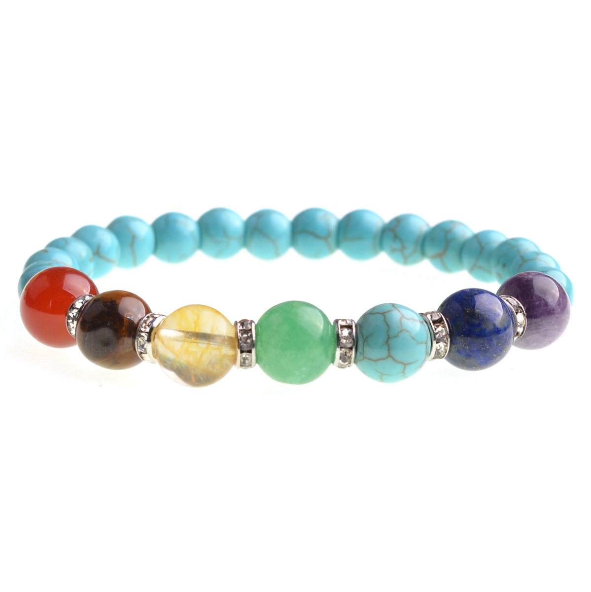 7 Chakra Stone 8MM Bracelet SB1366