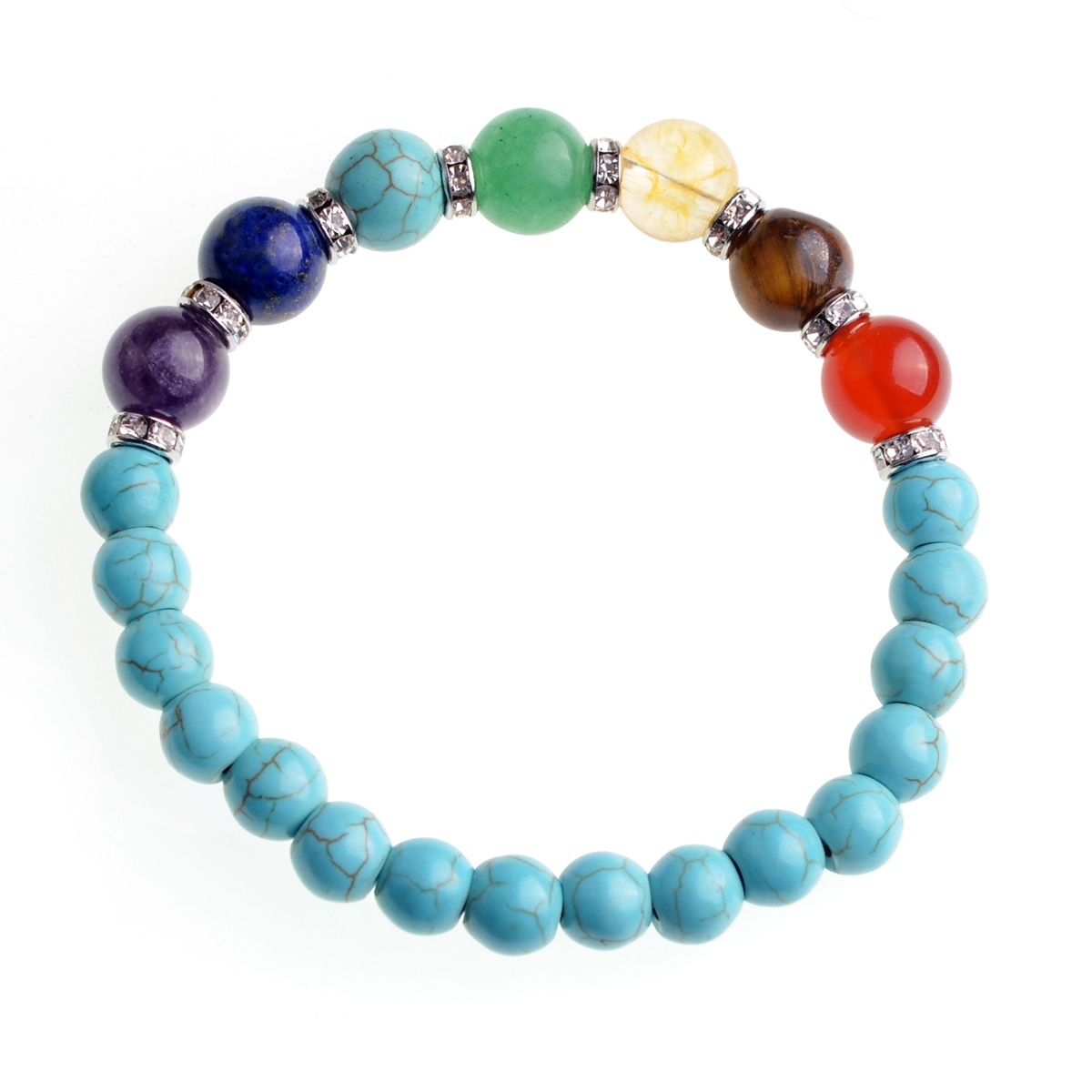 7 Chakra Stone 8MM Bracelet SB1366