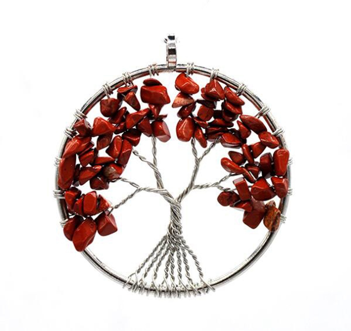 Handmade Raw Crystal Tree Pendant