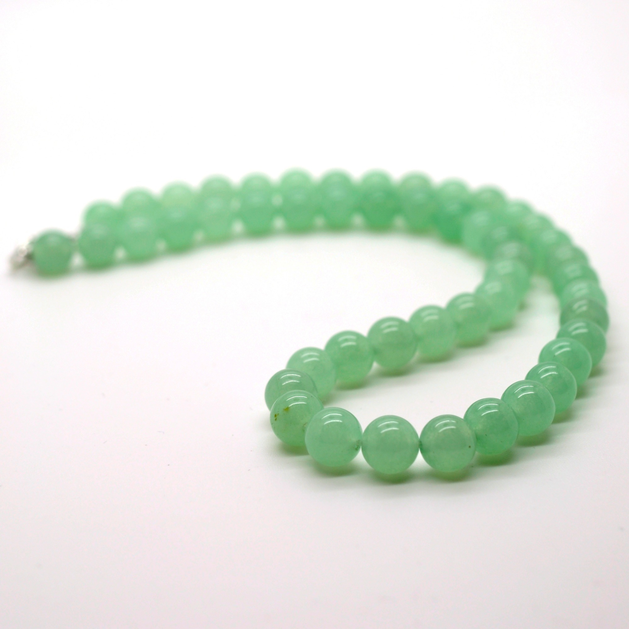 Natural Gemstone Round Beads Necklace 18Inch