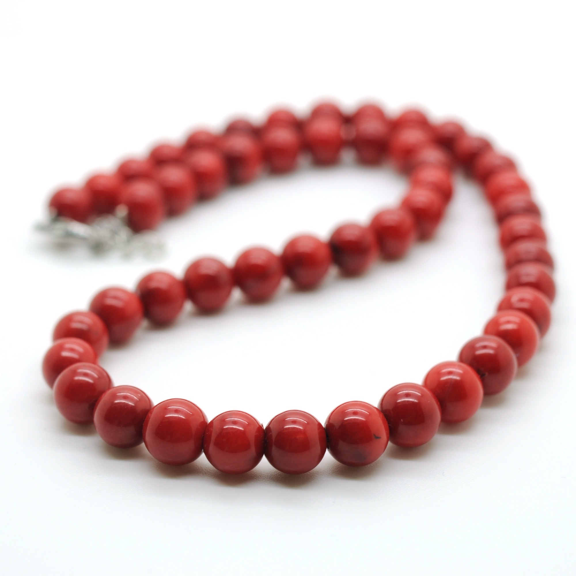 Natural Gemstone Round Beads Necklace 18Inch