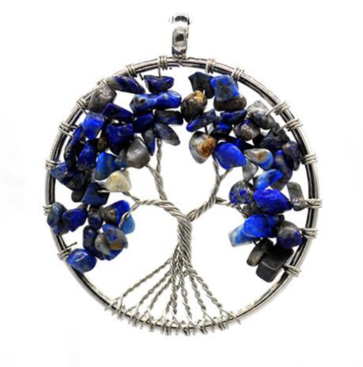 Handmade Raw Crystal Tree Pendant