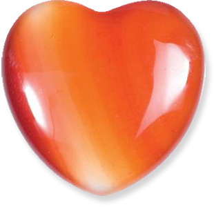 40X40X20MM Gemstone Heart Pendant