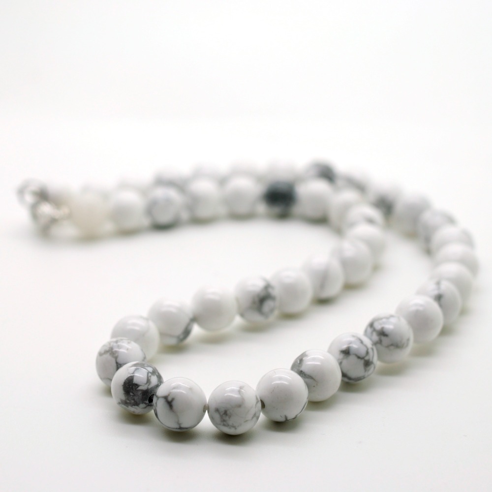 Natural Gemstone Round Beads Necklace 18Inch
