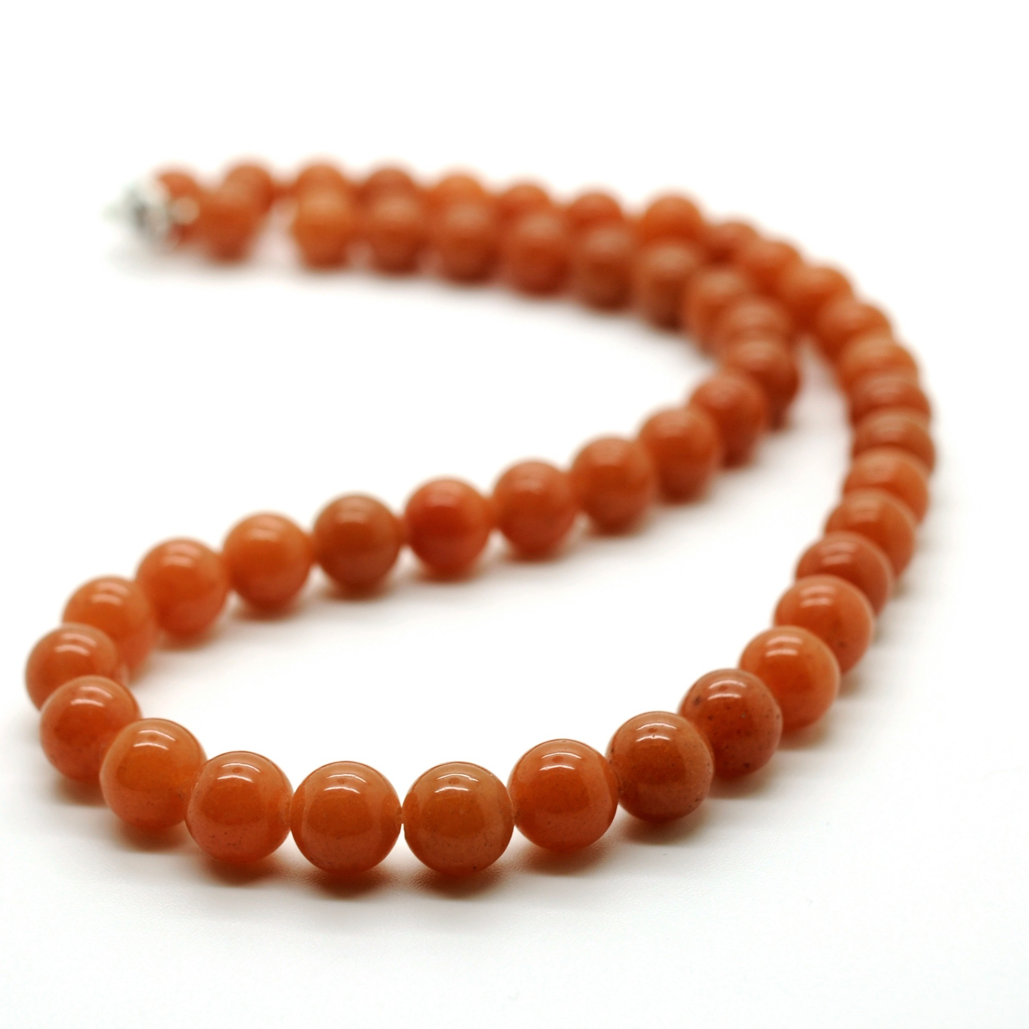 Natural Gemstone Round Beads Necklace 18Inch