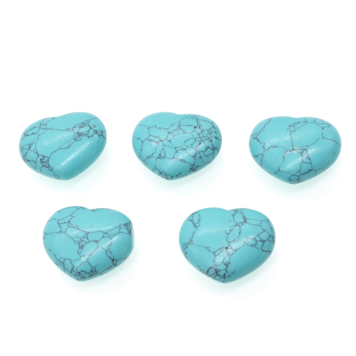 40X40X20MM Gemstone Heart Pendant