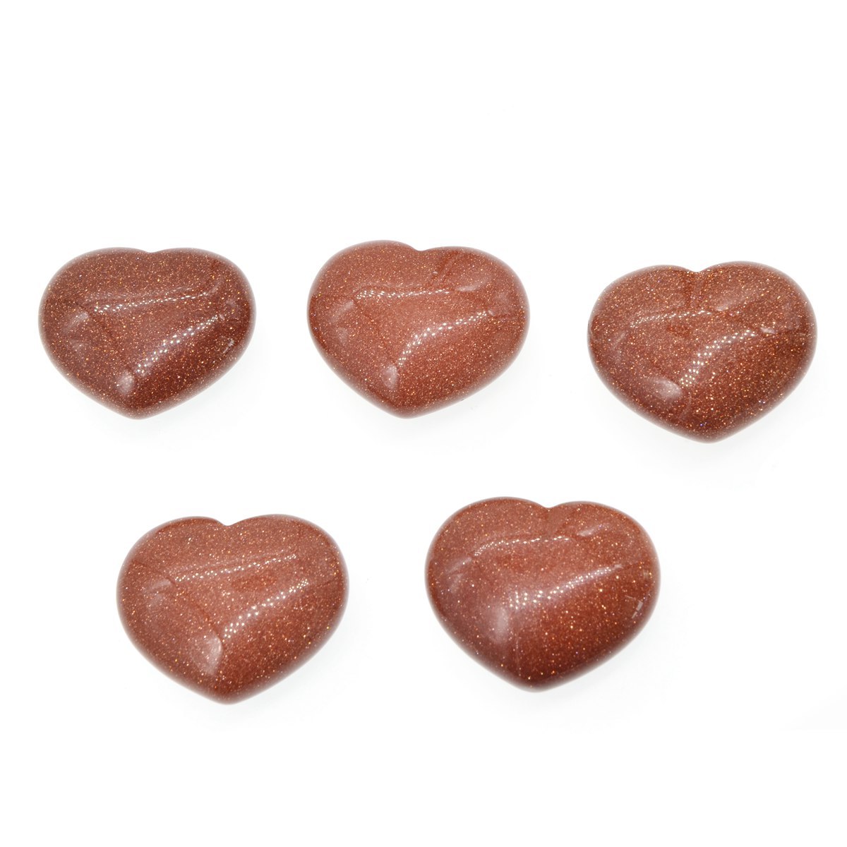 40X40X20MM Gemstone Heart Pendant