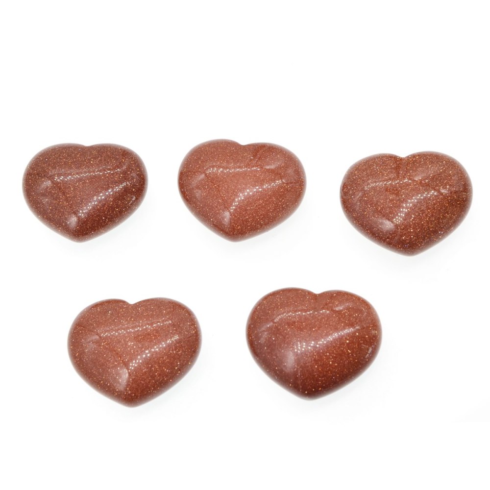 40X40X20MM Gemstone Heart Pendant