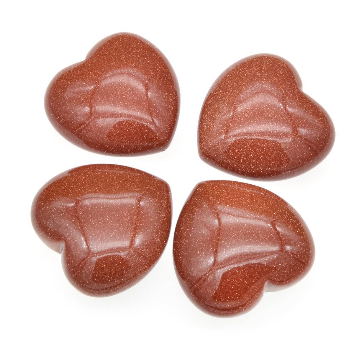 40X40X20MM Gemstone Heart Pendant