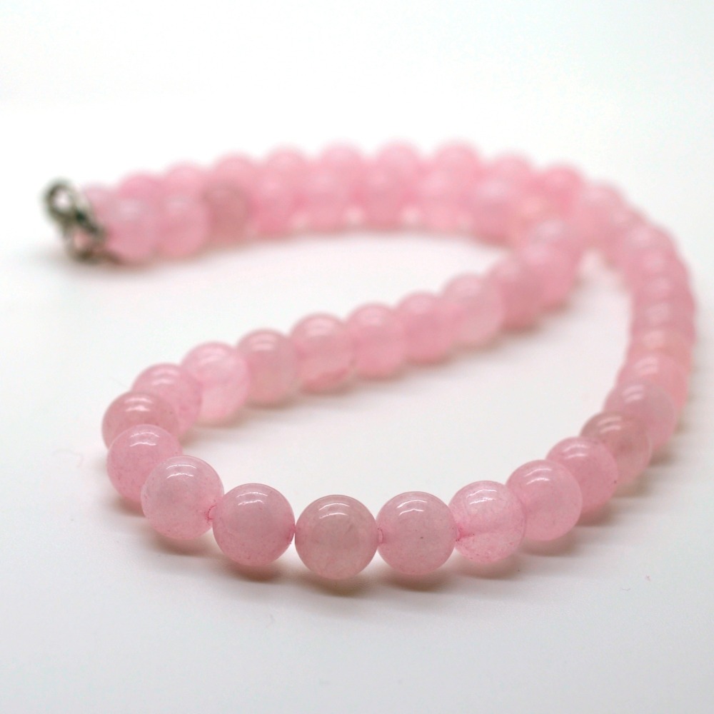 Natural Gemstone Round Beads Necklace 18Inch