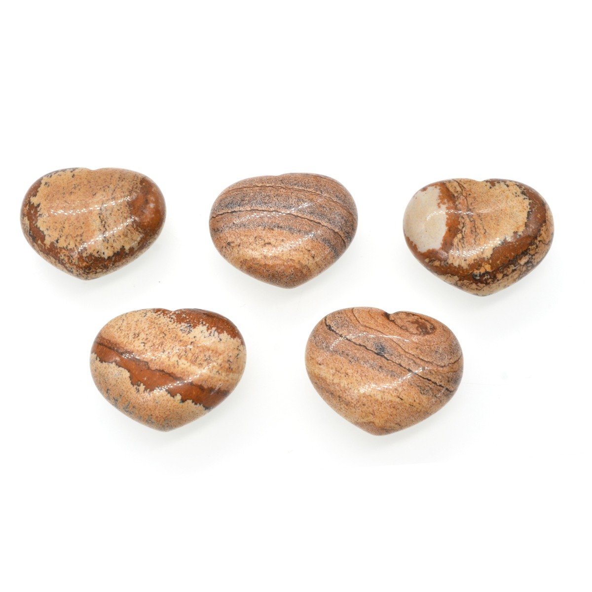 40X40X20MM Gemstone Heart Pendant