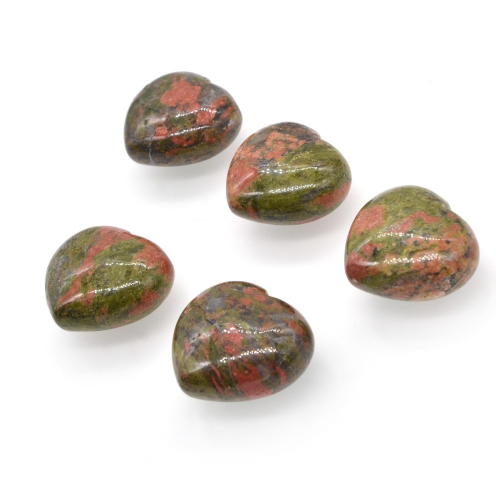 40X40X20MM Gemstone Heart Pendant