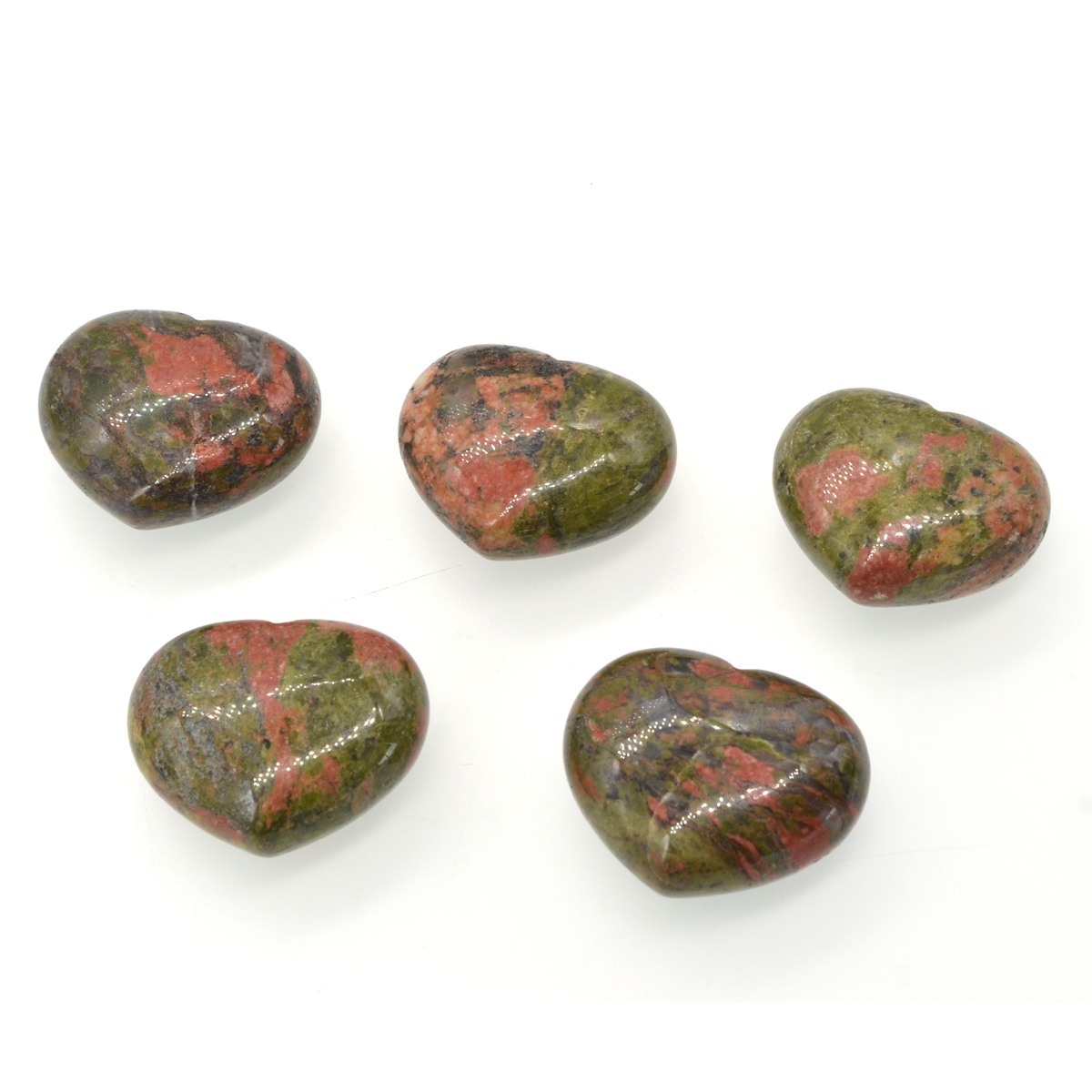 40X40X20MM Gemstone Heart Pendant