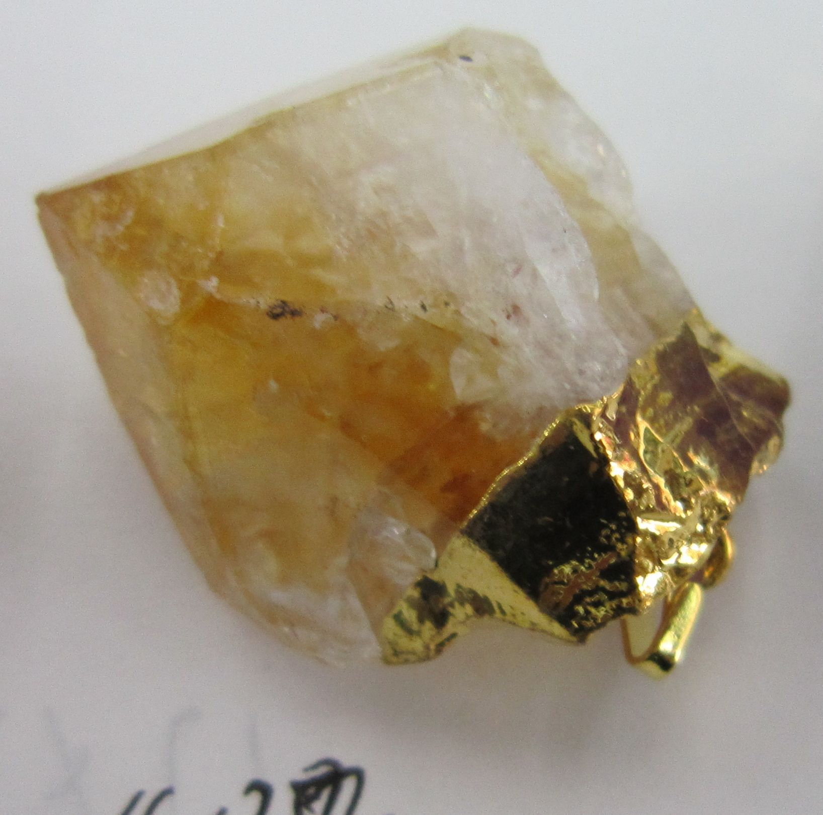 Natural Raw Rock Crystal Nugget Pendant