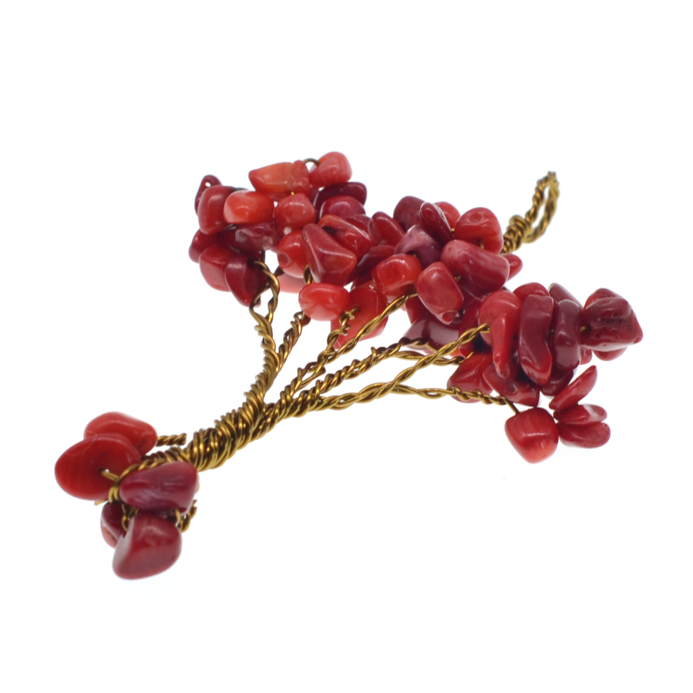 Chip Gemstone Rich Tree Pendant