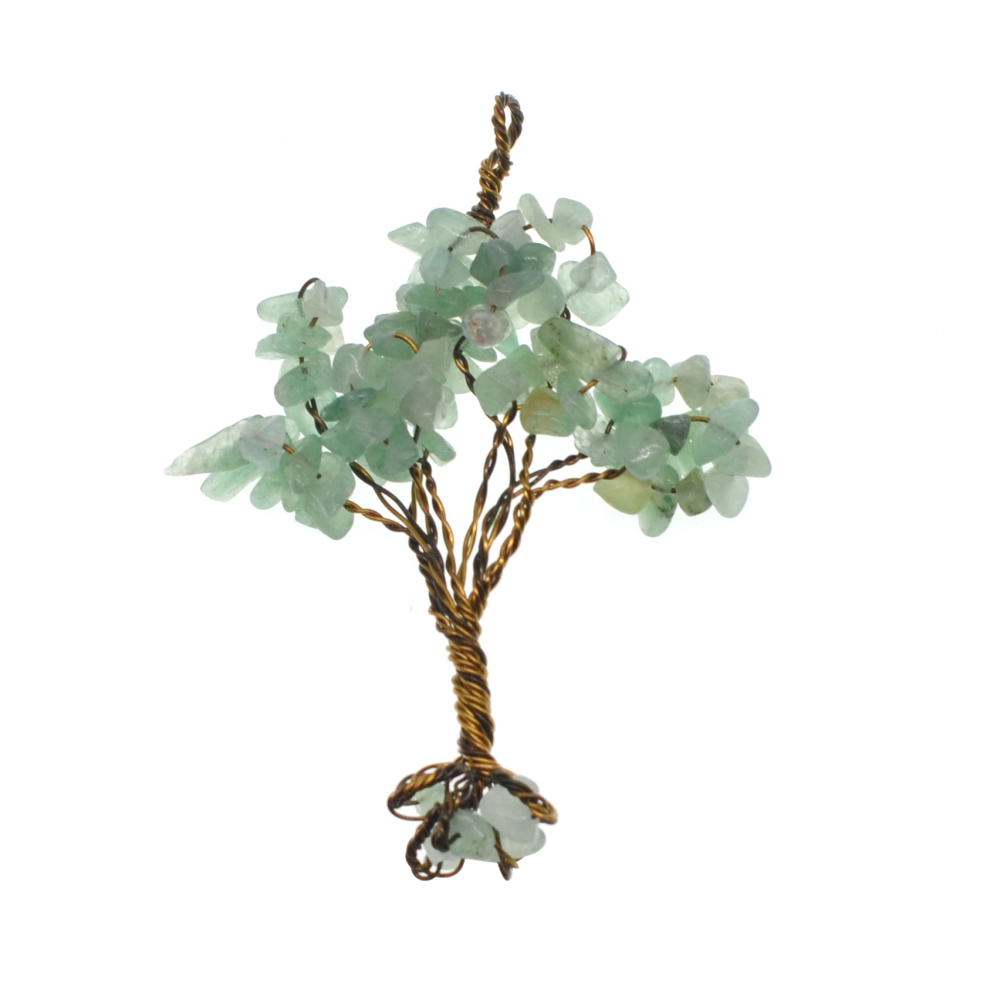 Chip Gemstone Rich Tree Pendant