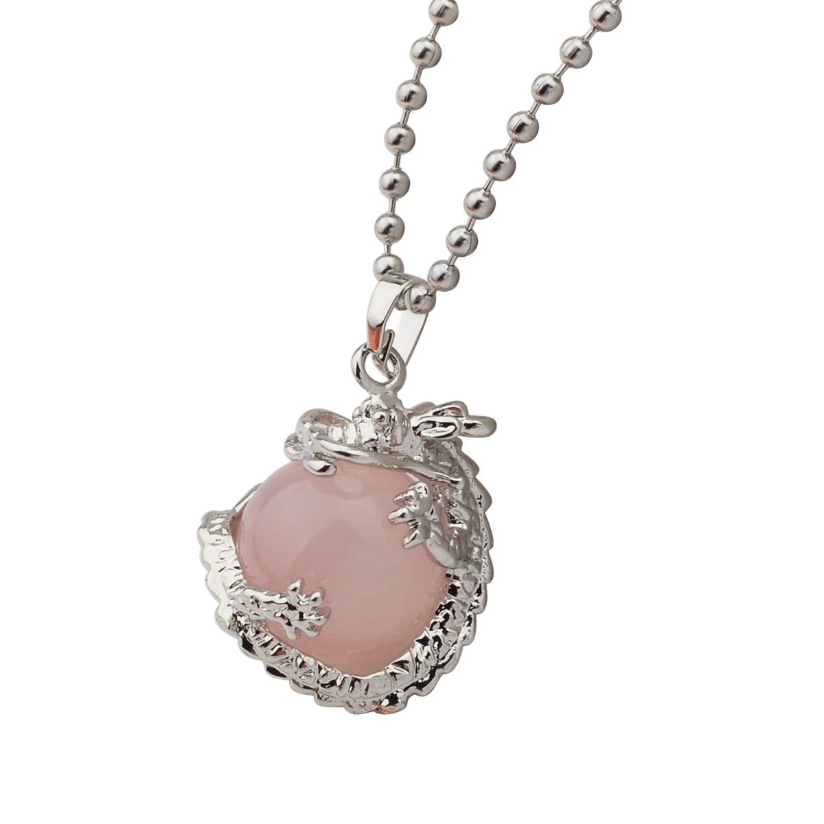 15MM Gemstone Balls Wrapped Dragon Pendant