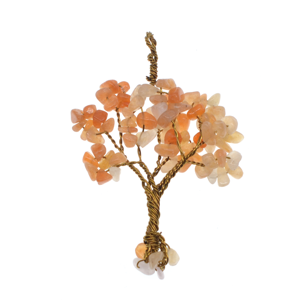 Chip Gemstone Rich Tree Pendant