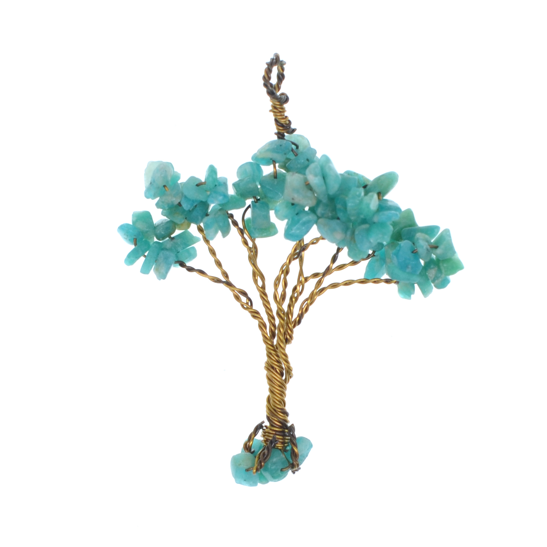 Chip Gemstone Rich Tree Pendant