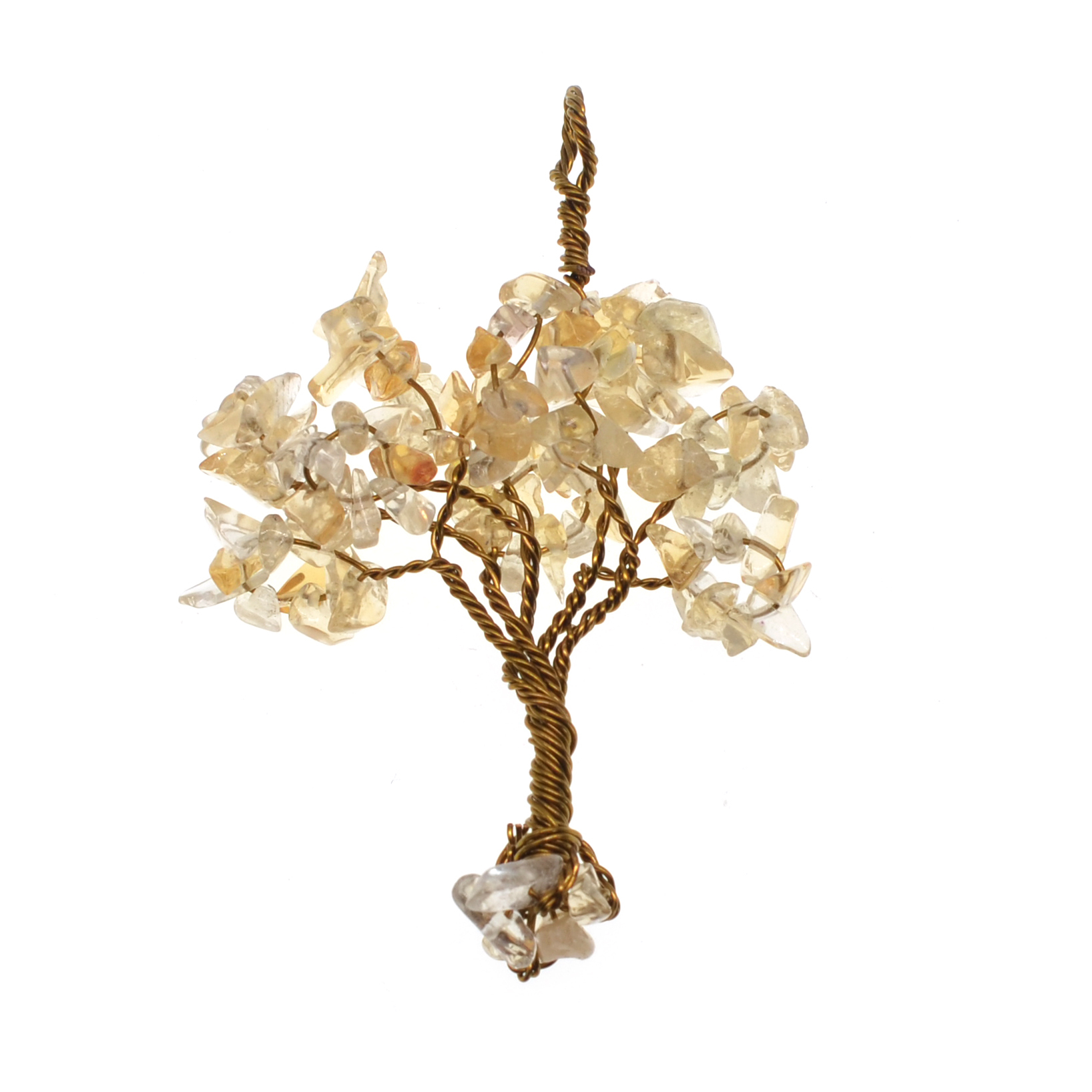 Chip Gemstone Rich Tree Pendant