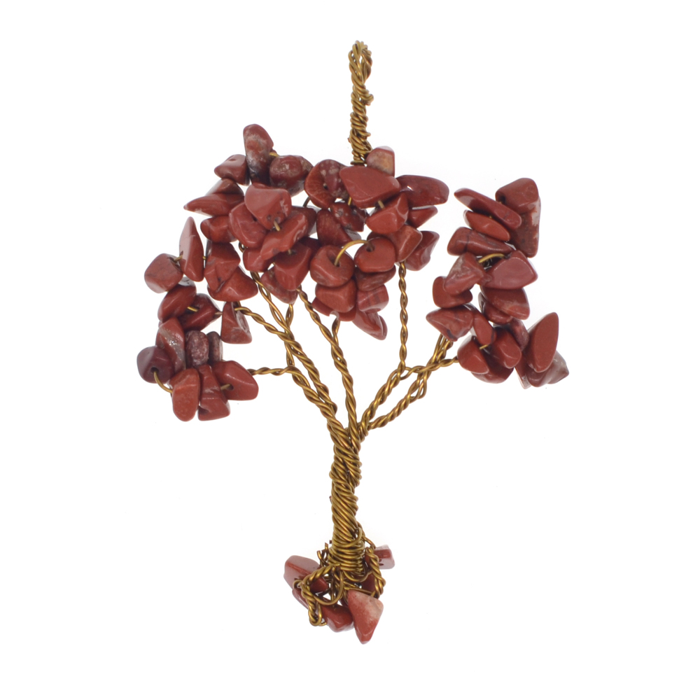 Chip Gemstone Rich Tree Pendant