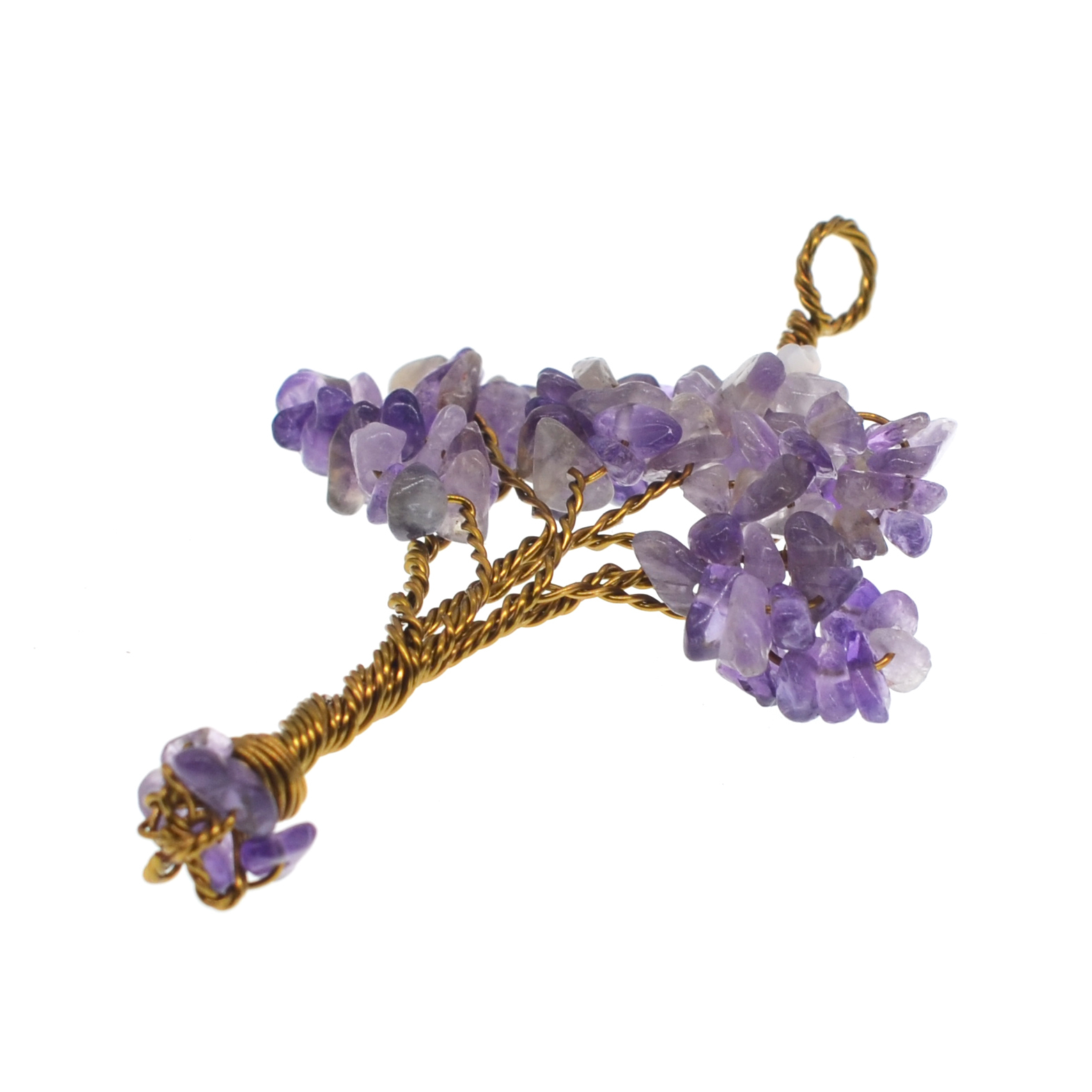Chip Gemstone Rich Tree Pendant