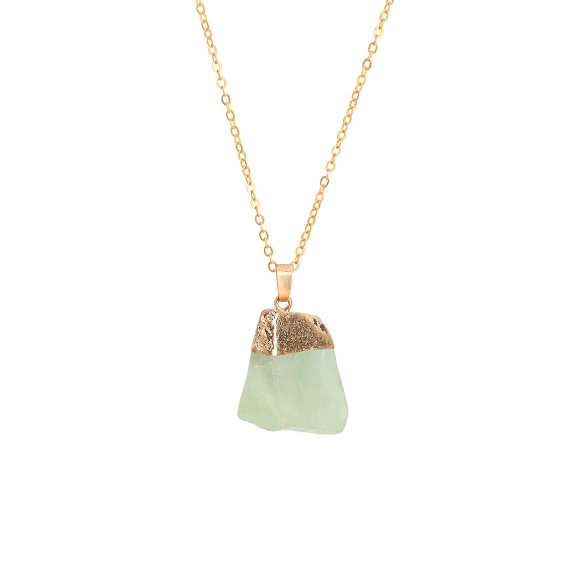 Natural Raw Rock Crystal Nugget Pendant