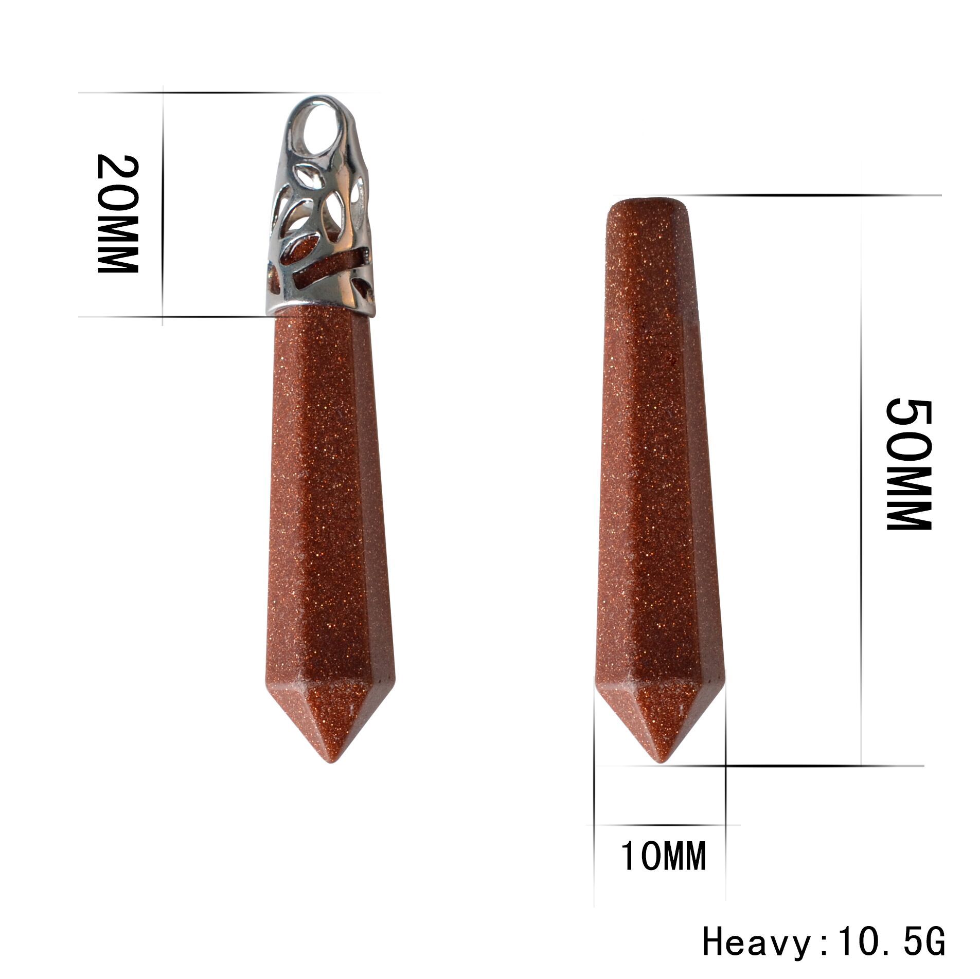 Hexagonal Pillar Stone Pendant