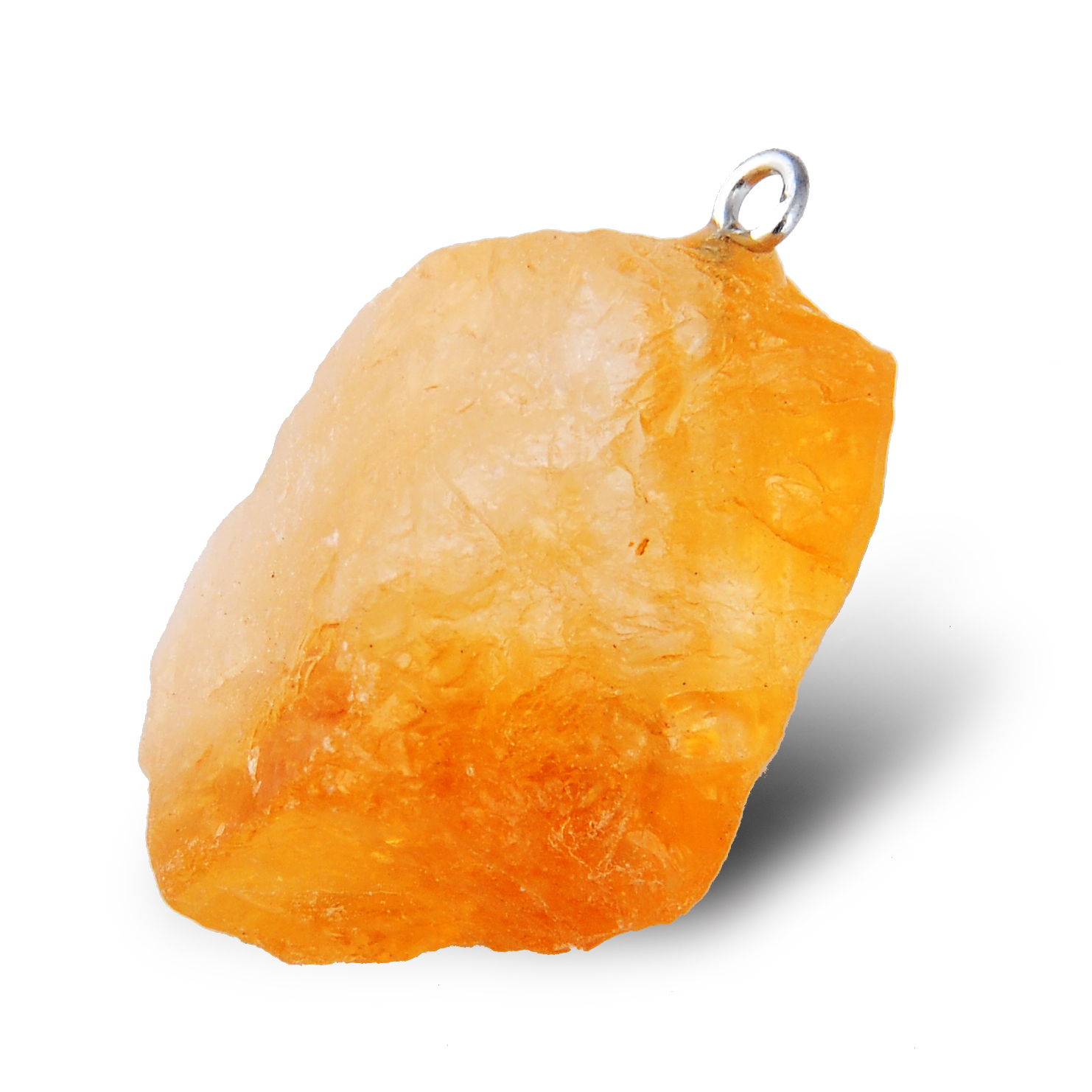 Raw Rock Crystal Nugget Pendant