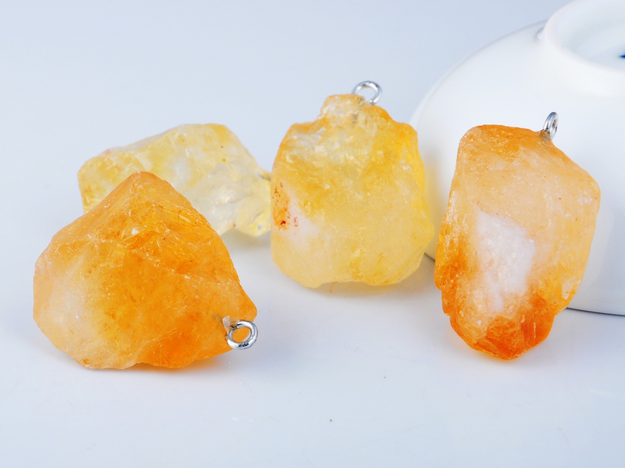 Raw Rock Crystal Nugget Pendant