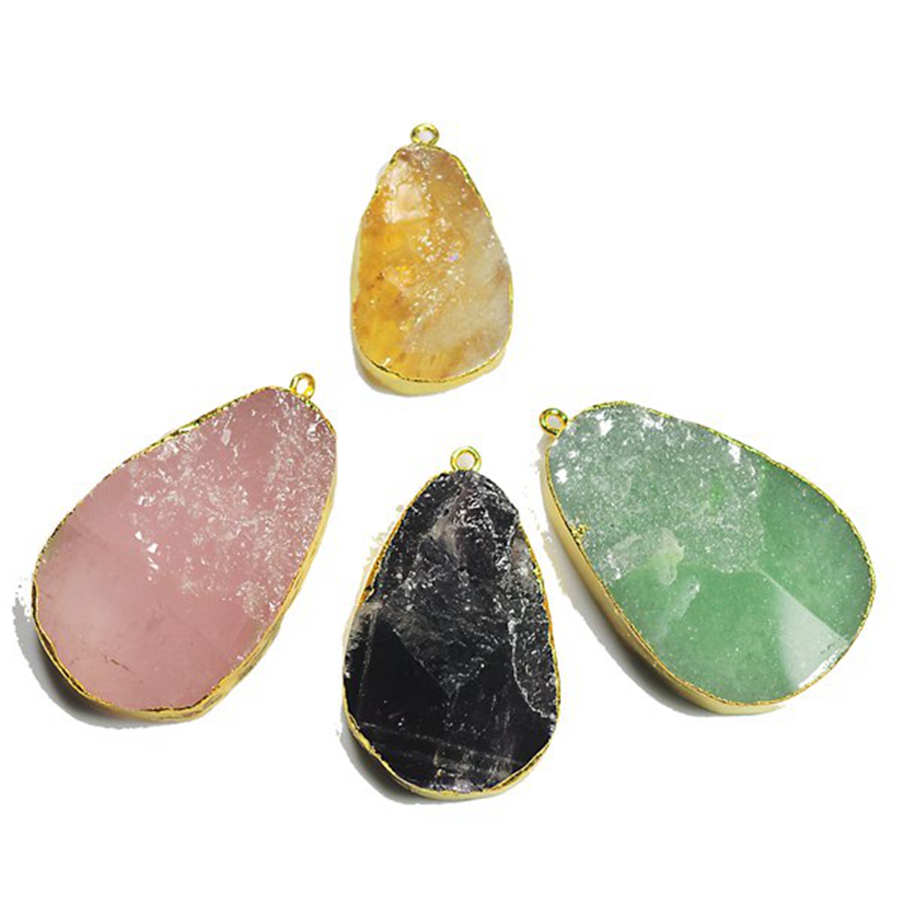 Gilded  Crystal Nuggets Pendant