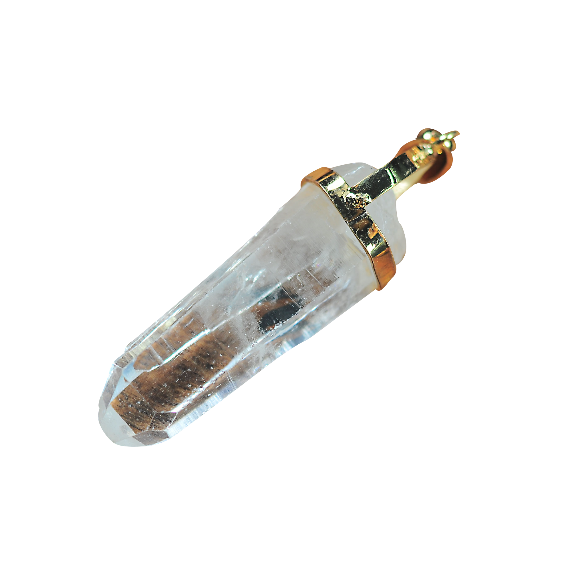 Gold Findings Crystal Pillar Pendant