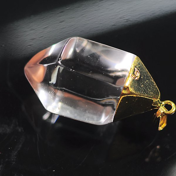 Gold Findings Crystal Pillar Pendant