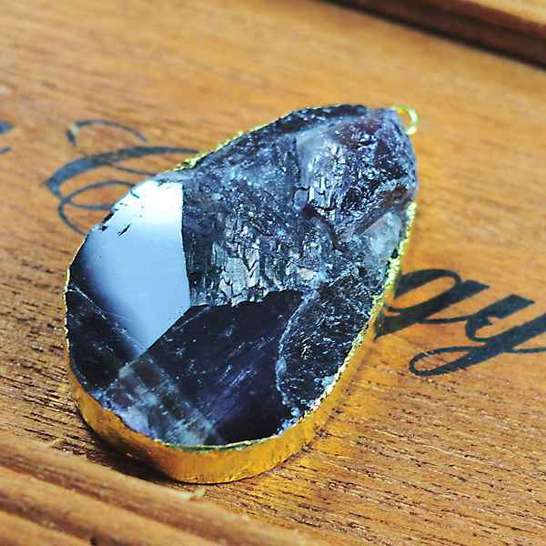 Gilded  Crystal Nuggets Pendant
