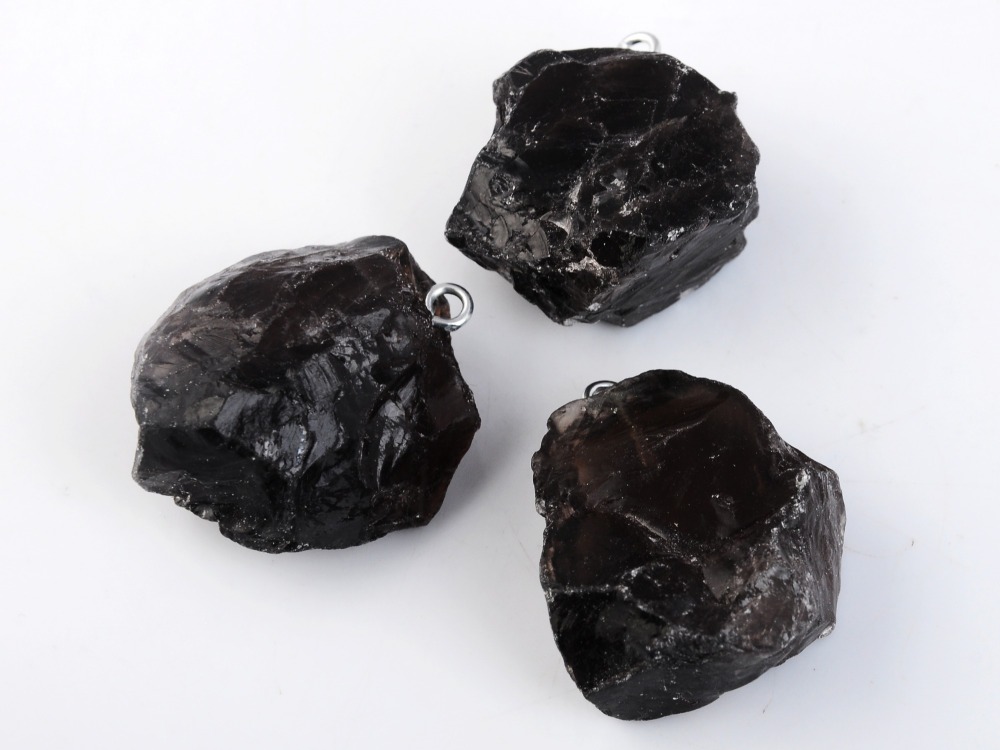 Raw Rock Crystal Nugget Pendant