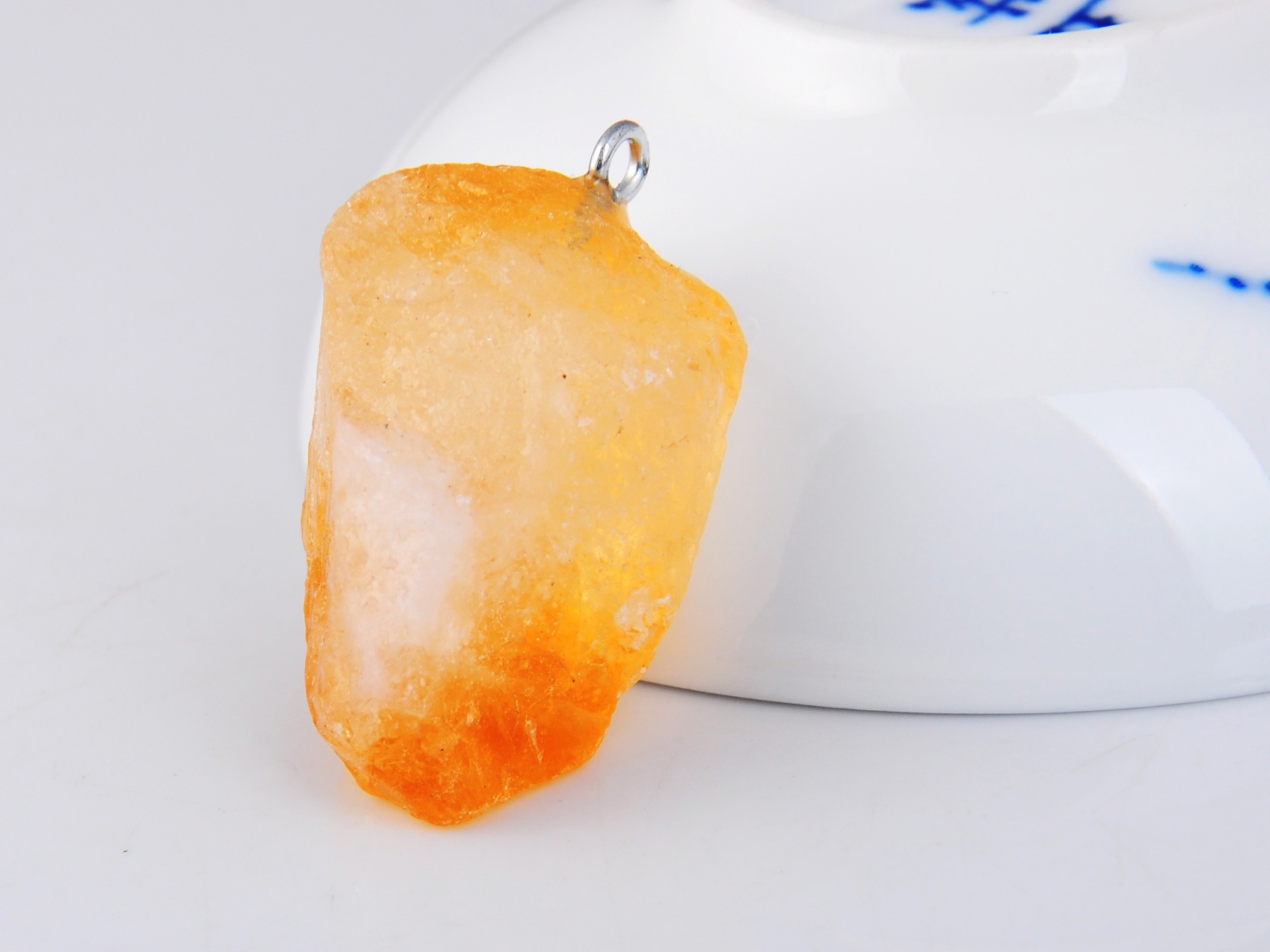 Raw Rock Crystal Nugget Pendant