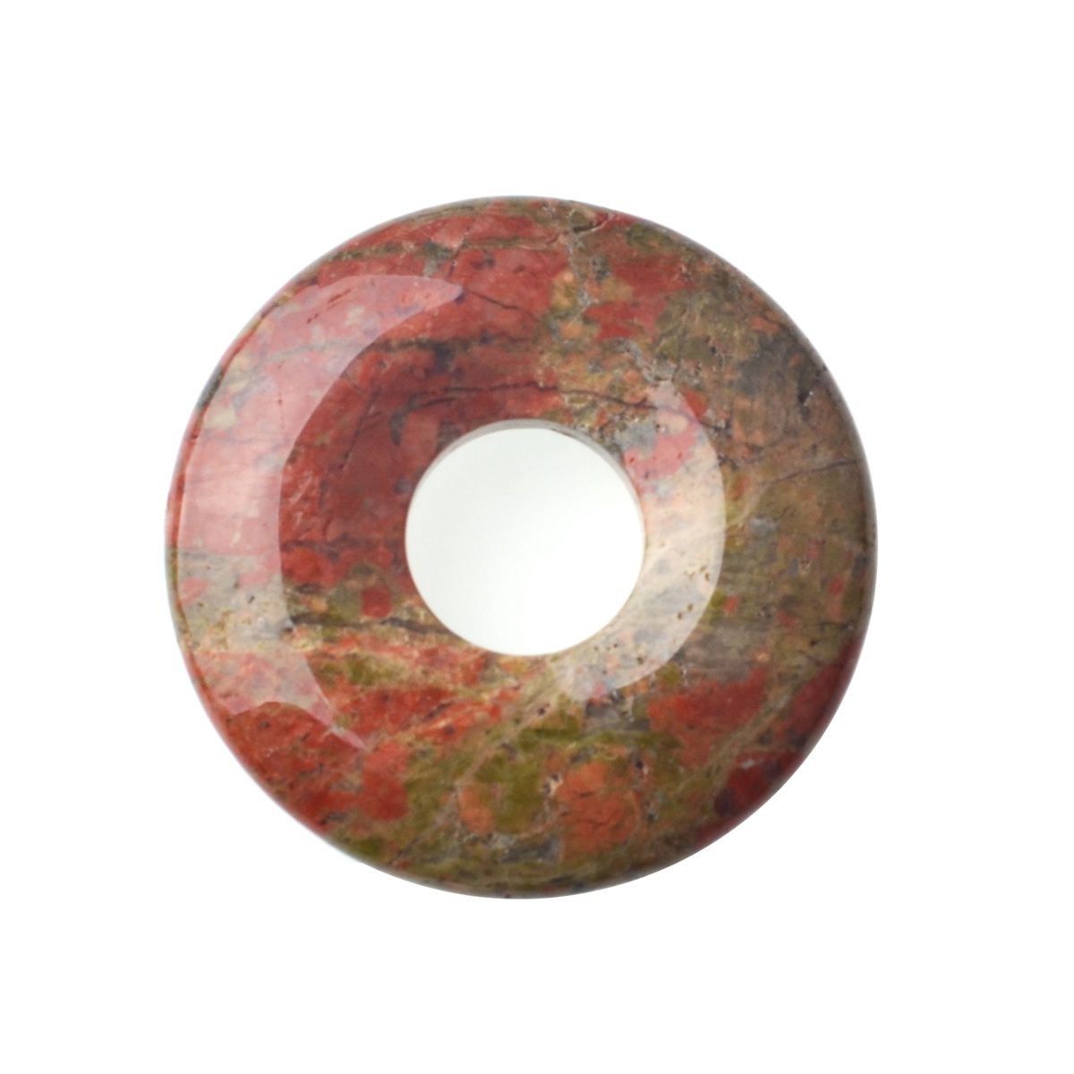 Gold Wire 32MM CoinGemstone Pendant