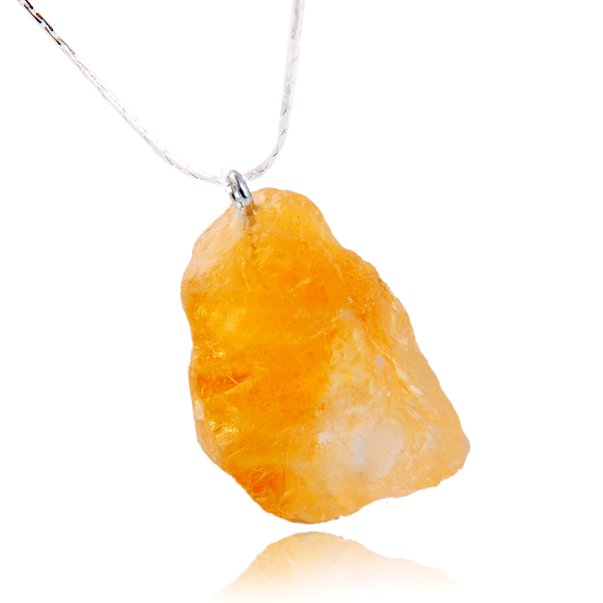 Raw Rock Crystal Nugget Pendant